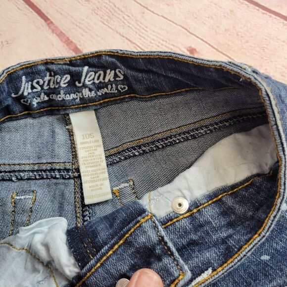 Justice distressed jeans 10 slim - Picture 7 of 7